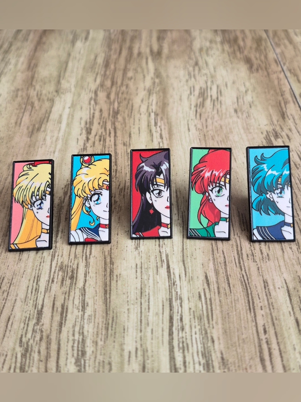 Sailor Moon Half Face Portrait Enamel Pin Set of 5